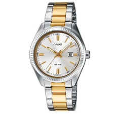 Casio LTP-1302SG-7AV női karóra, acél, ezüst-arany, WR50, dátum karóra