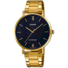 Casio LTP-VT01G-1B női karóra arany nemesacél, fekete számlap, WR30