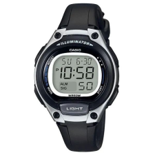 Casio LW-203-1AV női digitális karóra, LED, WR50, fekete műanyag karóra