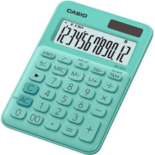 Casio Számológép, asztali, 12 számjegy, CASIO, &quot;MS 20 UC&quot;, zöld számológép