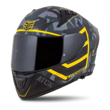 CASSIDA Aero ATCK zárt motorkerékpár sisak camo szürke-fekete-fluo sárga bukósisak