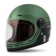 CASSIDA Zárt motoros sisak Cassida Fibre Super Hooligan fekete-zöld bukósisak