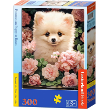 Castorland 300 db-os Puzzle Kiskutya Rózsákkal B030552 (614520) puzzle, kirakós