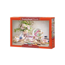 Castorland 500 db-os puzzle - Csendélet porcelánnal és virágokkal (B-53384) puzzle, kirakós