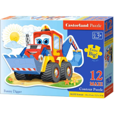 Castorland Funny Digger 12 Maxi pcs Kontúr kirakós 12 db Rajzfilmek (120024) puzzle, kirakós