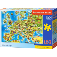 Castorland Map of Europe Kirakós játék 100 db Térképek (342927) puzzle, kirakós