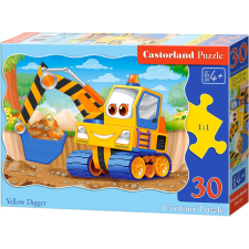 Castorland Yellow Digger 30 pcs Kontúr kirakós 30 db Rajzfilmek (03464) puzzle, kirakós