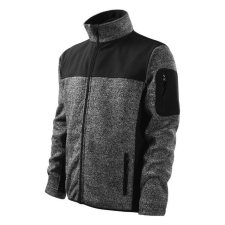 Casual softshell kabát férfi kötött melanzs szürke 2XL férfi kabát, dzseki