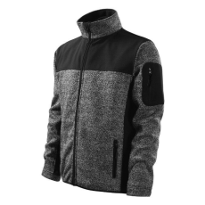  Casual softshell kabát férfi kötött melanzs szürke 3XL