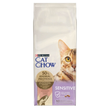  CAT CHOW Sensitive Lazacban gazdag száraz macskaeledel – 15 kg macskaeledel
