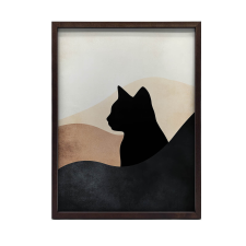 CAT HILLS VÁSZON FESTMÉNY FEKETE KERETBEN 70x100 CM MATTE grafika, keretezett kép