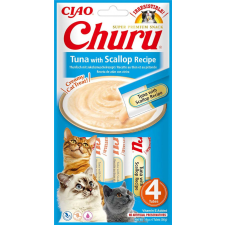 CAT Inaba Cat Churu püré macskáknak (tonhal-fésűkagyló) 4 x 4darab macskaeledel