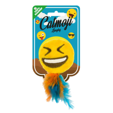 CAT moji Emoji Cat Laughy macskagyökérrel tollas macskajáték játék macskáknak