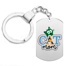 Cat Mom kulcstartó több színben és formátumban kulcstartó