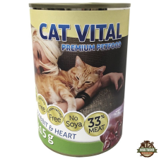 Cat Vital konzerv nyúl+szív 415gr macskaeledel