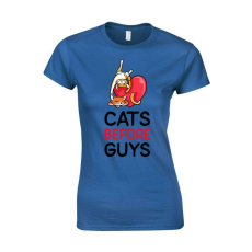  Cats before guys női póló - egyedi mintás, 12 szín, S-2XL