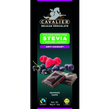 Cavalier étcsokoládé steviával, 85 g - bogyós-gyümölcsös csokoládé és édesség