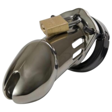 CB-X CB-6000 - luxus péniszketrec lakattal (króm) bilincs, kötöző