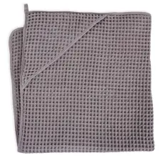 Ceba Baby Ceba fürdõlepedõ kapucnis 100x100cm gofri hamuszürke babatörülköző, kifogó