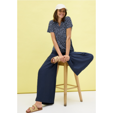 Cecil női blúz - fekete-fehér nyomott mintával, V-nyakkivágás 323696-36831