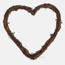 Cecorolla Szív koszorú barna 25cm dekorálható tárgy