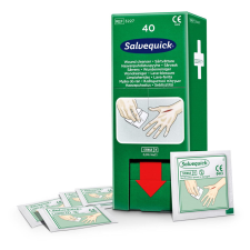 Cederroth Salvequick sebtisztító kendő sebkezelő adagoló utántöltő, 40 db gyógyászati segédeszköz