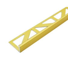 CELL L alakú alumínium csempeszegély eloxált arany színű élvédő 10 mm-es profil élvédő, sín, szegélyelem