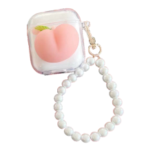 CELLECT Airpods 3 szilikon tok, Barack (AIRPODS3-FUNNY-PEACH) - Fülhallgató tok fülhallgató, fejhallgató tok