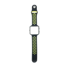 CELLECT Fitbit Blaze szilikon óraszíj, Fekete-Zöld okosóra kellék