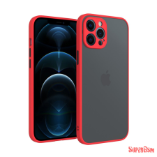 CELLECT iPhone 12 Pro Max műanyag tok, piros, fekete tok és táska