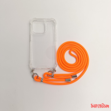 CELLECT iPhone 15 Plus TPU+PC Átlát.tok,Narancssár. Zsinórral tok és táska