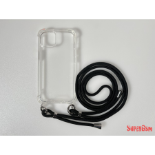 CELLECT iPhone 15 TPU+PC Átlát.tok,Fekete zsinórral tok és táska