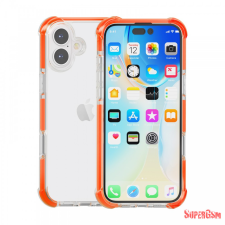 CELLECT iPhone 16 Plus ütésálló szilikon hátlap, Narancs tok és táska
