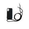 CELLECT iPhone 16 TPU+PC Fekete tok,Fekete zsinórral