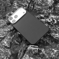 CELLECT Mágneses aramid karbon tok, iPhone 17 Pro, Fekete (CEL-CARBM-IPH17PR-BK) tok és táska