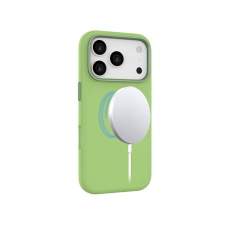 CELLECT Mágneses puha szilikon tok, iPhone 17 Pro, Neonzöld tok és táska