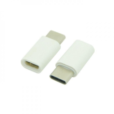CELLECT microUSB-ről USB C-re átalakító fehér adapter mobiltelefon kellék