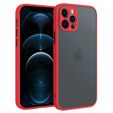 CELLECT Műanyag matt tok iPhone 12 Pro piros-fekete tok és táska
