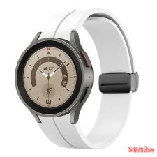 CELLECT Samsung Watch 4/5 mágneses szil óraszíj,20mm,Fehér okosóra kellék