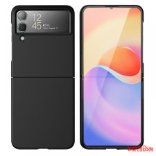 CELLECT Samsung Z Flip 4 Gumírozott PC hátlap, Fekete tok és táska