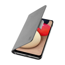 CELLULARLINE BOOK tok álló, bőr hatású (FLIP, oldalra nyíló, kártyazseb) FEKETE tok és táska