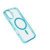 CELLULARLINE ikonikus hátlap Magsafe támogatással Apple iphone 16 Plus készülékhez, átlátszó/világoskék ICONICMAGIPH16MAXG