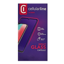 CELLULARLINE impact glass capsule képerny&#337;véd&#337; üveg (2.5d, ultravékony, 0.2mm, 9h) fekete tempgcabgala12k mobiltelefon kellék
