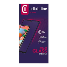 CELLULARLINE IMPACT GLASS CAPSULE képernyővédő üveg (2.5D, ultravékony, 0.2mm, 9H) FEKETE mobiltelefon kellék
