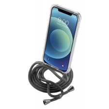 CELLULARLINE Neck-Case Átlátszó tok fekete zsinórral a nyakba akasztáshoz az Apple iPhone 12 MINI készülékhez, NECKCASEIPH12K tok és táska