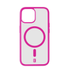 CELLULARLINE Pop Mag Back Cover with Magsafe Support for Apple iPhone 15 Plus, Clear/Pink POPMAGIPH15MAXF