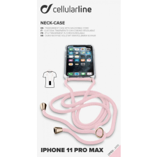 CELLULARLINE Transparent back cover Neck-Case with pink drawstring for Apple iPhone 11 Pro Max tok és táska