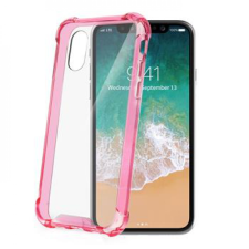 CELLY CELLY-ARMOR900PK Apple iPhone X színes keretű szilikon hátlap - Pink (CELLY-ARMOR900PK) tok és táska