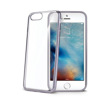 CELLY Laser Matt iPhone X / XS (5,8&quot;) átlátszó szilikon tok ezüst kerettel tok és táska