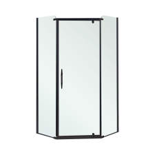  Celtic 100x100 cm ötszögletű zuhanykabin tálca nélkül fekete kád, zuhanykabin